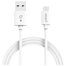 Pebble Type A to Micro USB 3.3 Feet (1M) Cable (4000 Plus Bends Lifespan, White)-11