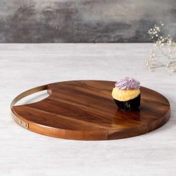 nestroots Inseparables Teak Wood Serving Platter Gold-picture-13