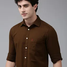 u.s. polo assn. Men Tailored Fit Solid Cut Away Collar Casual Shirt-picture-27