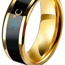 Intelligent Smart Body Temperature Monitor Stainless Steel Ring for Girl and Boy Stainless Steel Titanium Plated Ring-image-55