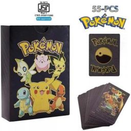 card for kids , 55 PCS Gold Foil Card of pokemon , card toy for kids-image-0