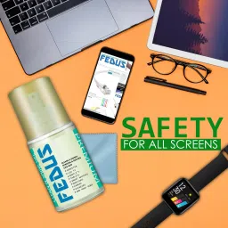 Fedus 200ml Screen Cleaner Fluid Gel Multi-Purpose LCD Cleaning Kit, Liquid Solution with Cloth to Clean Mobile/Laptop Screen, Computer, Tab, LCD Display, Camera for Computers, Laptops (Laptop Cleaner)Pack 2 for Computers, Laptops, Mobiles image 3