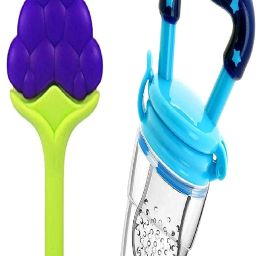 Baby Silicone Teether for 0-12 Months Baby & Fruit Nibbler Feeder for Babies Teether and Feeder-image-43