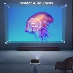 WZATCO A1 (12000 lm / 2 Speaker / Wireless / Remote Controller) Fully Automatic, Full HD Native 1080P 4K HDR Android 1100 ANSI, 300" Screen | HDMI ARC | 4D Keystone with Netflix, Prime etc | WiFi 6 & BT Projector image 3