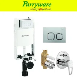 Half Frame Concealed Cistern, with divater body upper espiron set of 1 pic 389 Dual Flush Tank-picture-0