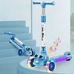 Kids Road Runner Musical LED Scooter with Adjustable Height and Safety Features-image-30