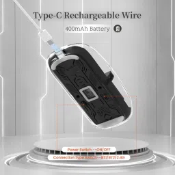 Astrill Wireless Bluetooth 5.1 & 2.4G Mini Lightweight Mouse Wireless Ambidextrous Optical Gaming Mouse with Bluetooth image 3