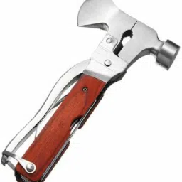 HMMR - 488 Multi Functional Hammer Axe Hand Tool Kit Plier Knife Screwdriver Can Bottle Opener Wood Saw for Home Travel Camping Picnic Multifunction Tool Straight Claw Hammer (0.45 kg) Speciality Hammer-19