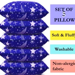 Polyester Fibre Smiley Sleeping Pillow Pack of 5-21
