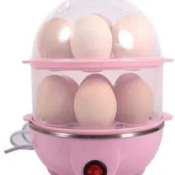 cloudhome Double Layer Egg Boiler Electric Cooker/ Poacher Multi-Function Electric 2 Layer Egg Boiler Cooker & Steamer Egg Cooker (Pink, 14 Eggs) CL-MP-230 Egg Cooker image 2