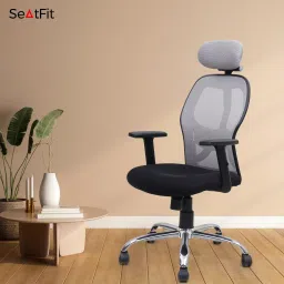 Matrix Ergonomic with Height Adjustable Handrest and Locking Mechanism Mesh Office Adjustable Arm Chair-image-1