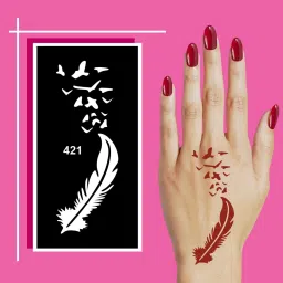 Floral Inspired Henna Stickers For Hand Mehndi With Beautiful Artistic-image-74