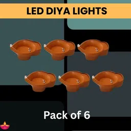 roar LED Water Diya & Water Sensor Diya for Diwali Festival Home & Office Décor_6S89 Plastic (Pack of 6) Table Diya Set-picture-17
