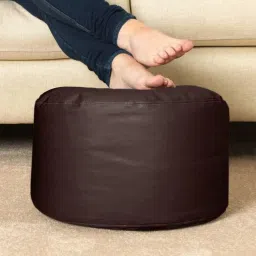 furnigully 4XL 4XL Bean Bag with Footrest & Cushion Ready to Use with Beans (Brown - 4XL) Bean Bag ChairWith Bean Filling image 5