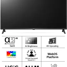 lg UQ7550 139 cm (55 inch) Ultra HD (4K) LED Smart WebOS TV with Alpha5 AI Processor Gen5, AI Sound Pro, AI Super Upscaling, 60 Hz Refresh Rate, Game Optimizer, Magic Remote image 5