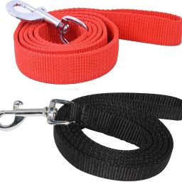 Comfortable 1 Inch Dog, Cat Red Black leash with Handle, Best for Walking, Running, Training 143 cm Dog & Cat Strap Leash-image-40