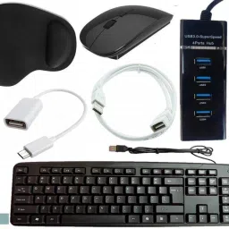 ANJO USB Keyboard-Wireless Mouse-Wrist Support Pad-3.0Hub-Cleaner-OTG C&Micro-Ext. Combo Set-6