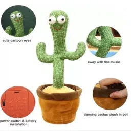 Dancing Cactus Toy for Kids |Talking Singing Children Baby Plush Electronic Toys-image-26