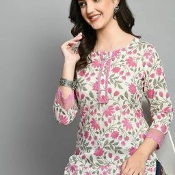 Women Printed Viscose Rayon Straight Kurta-image-98
