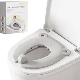 Potty Training Seat for Toddlers Foldable Toilet Seat with Splash Guard for Kids Potty Seat-image-51