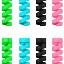 NANDKUVAR Spiral Charger Cable Protector for all Type Wires Data Cable- 8pic Cable Protector-image-25