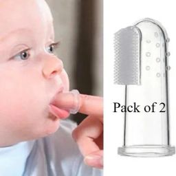 Newborn-Baby Finger Brush with Case ( Kids Toothbrush; Non-Toxic odorless Extra Soft Toothbrush-image-25