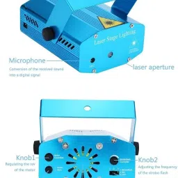 voltegic Flash Strobe Light Rave Stage Lighting Projector Effect Shower Laser Light image 2
