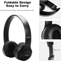 gadget zone Sd Slot and With Mic Bluetooth Headset image 3