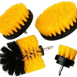 4Pcs Nylon Multi-Function Drill Brush Set, Floor Carpet Cleaning Polishing Block Brush-image-60
