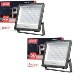 Aluminium 50W Waterproof Outdoor LED Floodlight with Droplet Lens Diffuser | Halogen for Garage, Parking (Cool White) - Pack of 2 | Short Circuit & Surge Protection with IP66 Rating Flood Light Outdoor Lamp-image-17