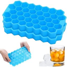 Freezer 37 Cavity Ice Cube Mould Flexible Chocolate Cake Maker Trays Drinks Multicolor Silicone Ice Ball Tray-image-6