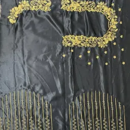 Unstitched Pure Silk Blouse Material Embroidered-image-49