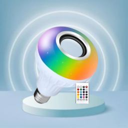 Clairbell Bluetooth Music Bulb Speaker With Remote Control Change Disco light for HomeQ382 Smart Bulb-image-88