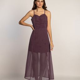 Zink London Shoulder Straps A-Line Maxi Dress-picture-9