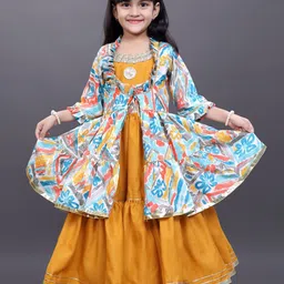 BAESD Girls Round neck  Maxi Gown Dress-picture-2