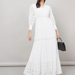 Styli V-Neck Fit &Flare Maxi Dress-picture-44