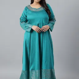 W Plus Size Embroidered Ethnic Maxi Ethnic Dress image 1