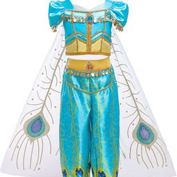 StyleCast Blue & Gold Toned Tropical Print Maxi Dress-image-59