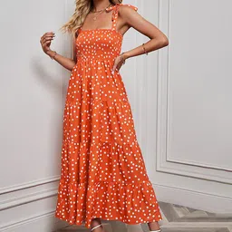 JC Mode Women Polka Dots Printed Maxi Dress-picture-40