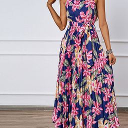 JC Mode Women Floral Printed Sleeveless Maxi Dress-image-16