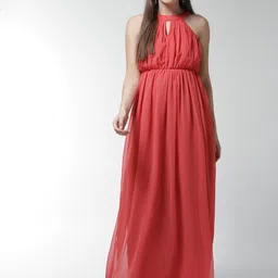 La Zoire Women Red Georgette Maxi Dress-image-96