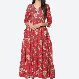 Biba Pink Women Floral Printed Maxi Dress-picture-54