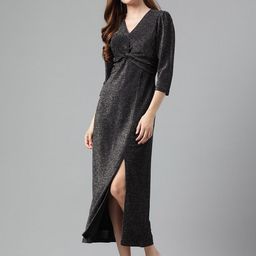 Latin Quarters V-Neck Sheath Midi Dress-image-50