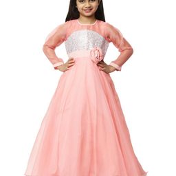 BAESD Infant Girls Embellished Satin Maxi Dress-27