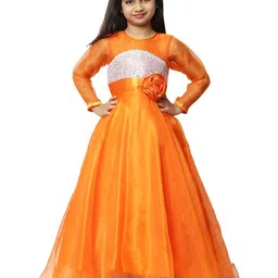 BAESD Infant Girls Embellished Satin Maxi Dress-86