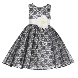 BAESD Kids-Girls Floral Print Satin Fit & Flare Maxi Party Dress-image-11