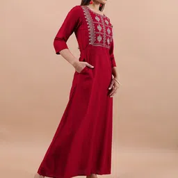 Vishudh Red Maxi Dress-picture-3