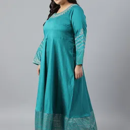 W Plus Size Embroidered Ethnic Maxi Ethnic Dress image 4