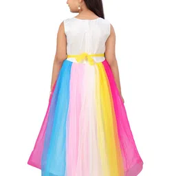 BAESD Unicorn Printed Net Fit & Flare Maxi Dress image 2