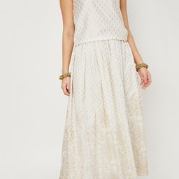 max Ethnic Motif Printed Flared Maxi Skirt-image-24
